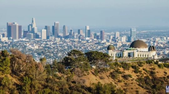 L.A. skyline with Griffith Observatory in the foreground