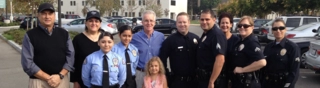 Councilman Paul Krekorian with police officers